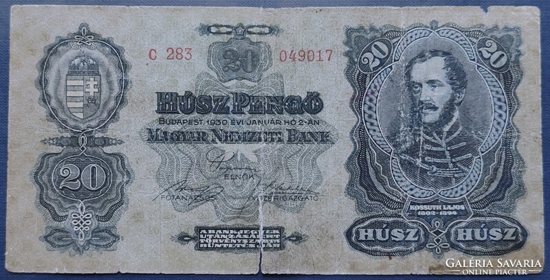 20 Pengő 1930, VG+.