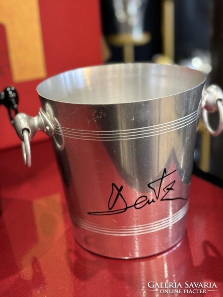 DEUTZ Champagne Black & Silver 2 vintage pezsgős jégveder párban