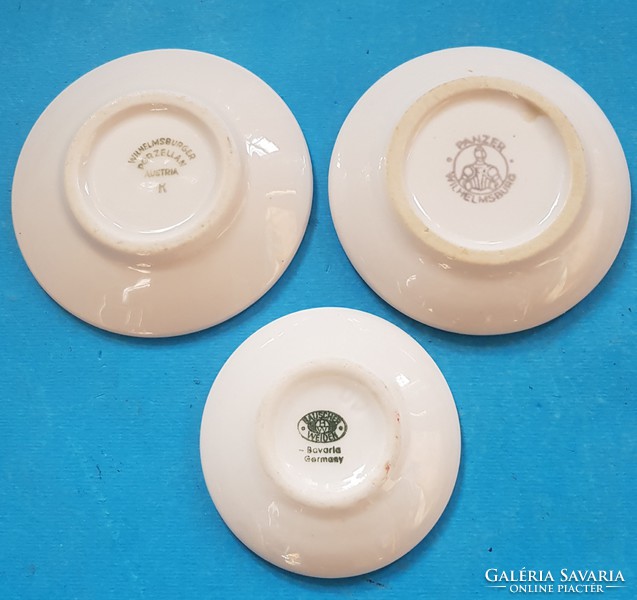 3 db mini baba porcelán tányér