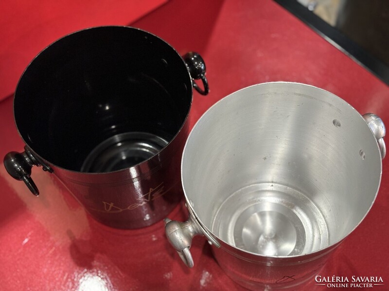 DEUTZ Champagne Black & Silver 2 vintage pezsgős jégveder párban