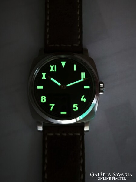 Gyönyörű ROLEX egyedi zsebóra beépítés Panerai stílusú 47 mm-es acél tokban!