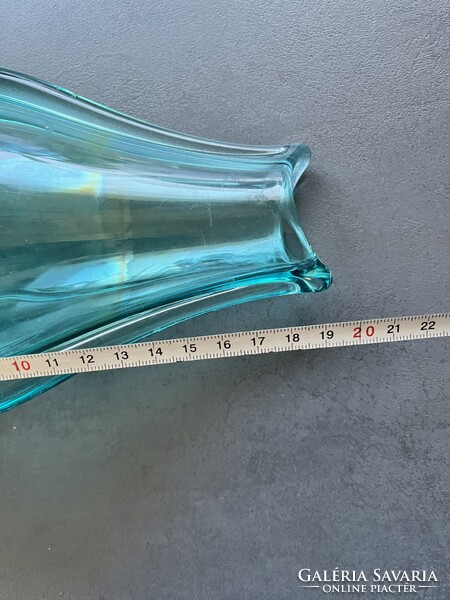 Csodás türkiz Miloslav Klinger üveg váza