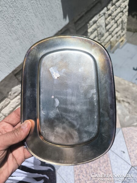 Gyönyörű vastag ezüst jellegű 2 db tàlca vastag masszív! Osztrák mester jegyes.Sandrik de luxe ( Ber