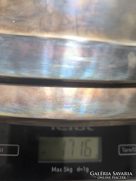 Gyönyörű vastag ezüst jellegű 2 db tàlca vastag masszív! Osztrák mester jegyes.Sandrik de luxe ( Ber