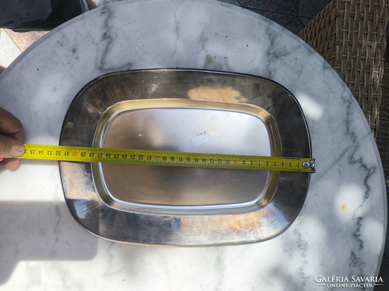 Gyönyörű vastag ezüst jellegű 2 db tàlca vastag masszív! Osztrák mester jegyes.Sandrik de luxe ( Ber