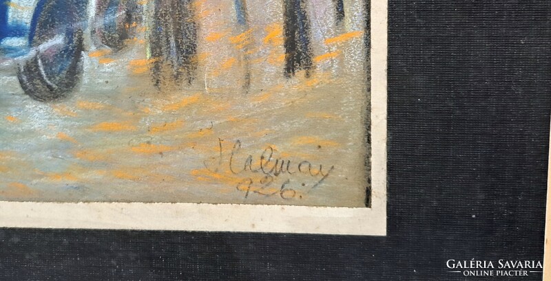 EXKLUZÍV! Art deco grafika, 1926 - különleges keretben! Olyan mint egy Scheiber...