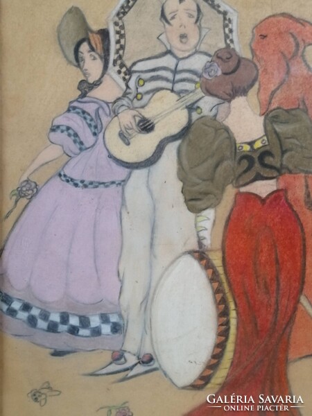 ART DECO GRAFIKA - SZOPOS SÁNDOR /1881-1954/