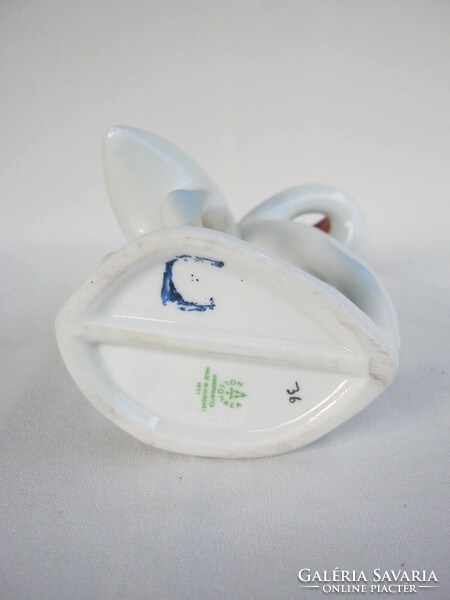 Hollóházi porcelán nagy méretű madár pár gém