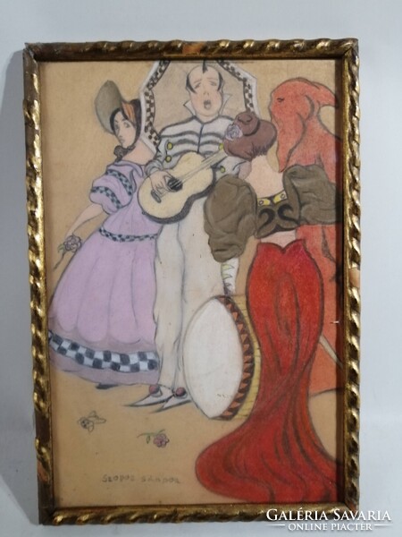 ART DECO GRAFIKA - SZOPOS SÁNDOR /1881-1954/
