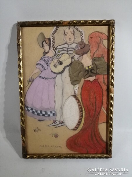 ART DECO GRAFIKA - SZOPOS SÁNDOR /1881-1954/