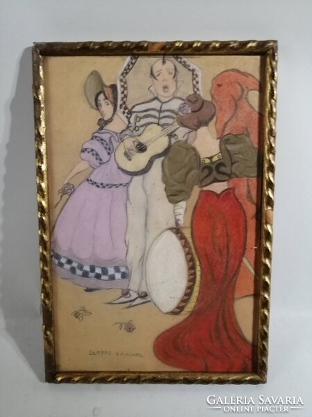 ART DECO GRAFIKA - SZOPOS SÁNDOR /1881-1954/