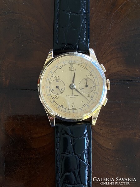Chronographe Suisse  Kronográf 18k Arany Férfi Karóra 1960