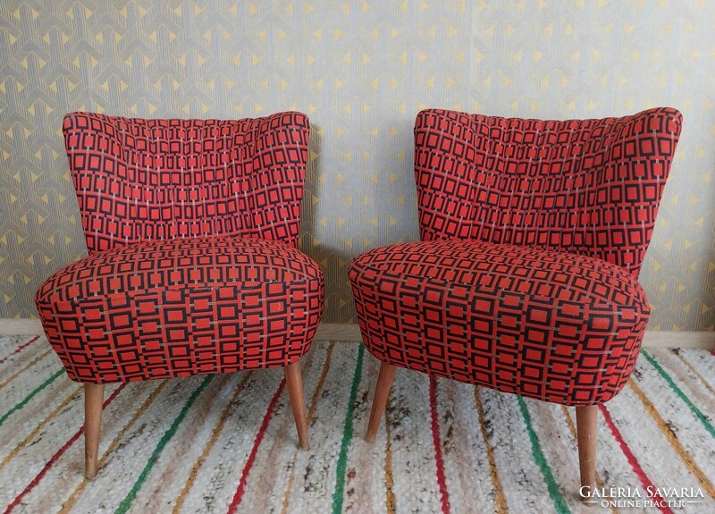 Két kockás klubfotel párban (ár/2db)