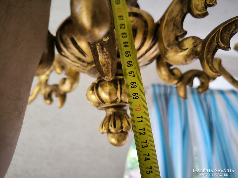 Csillár faragott fa Barokk rokokó stílusú Florentin tükör falikar mellé jellegű. Videó!!!