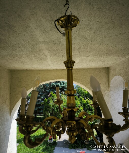 Csillár faragott fa Barokk rokokó stílusú Florentin tükör falikar mellé jellegű. Videó!!!