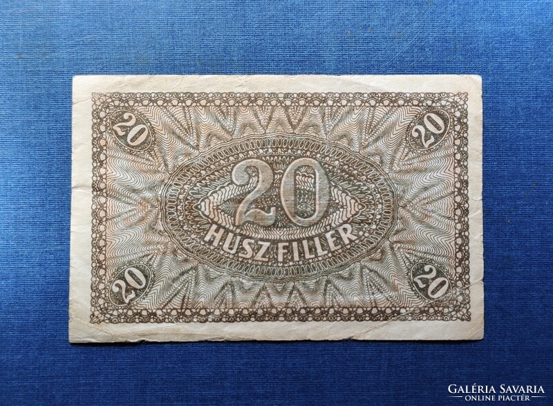 20 Fillér 1920, F+.