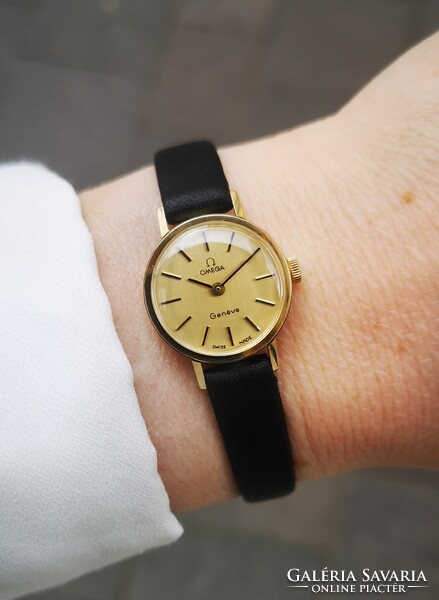 Omega geneve 14k gold - from 1977 - serviced, with warranty, tiktakwatch service card!
