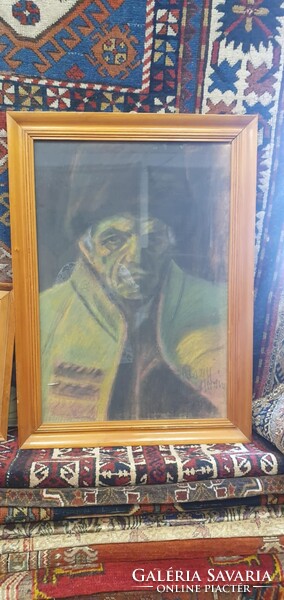 Nagy István 1873-1937. Férfi portré. Pasztell-karton. 56x78-as kerettel. Nagyon szépen megfestett.