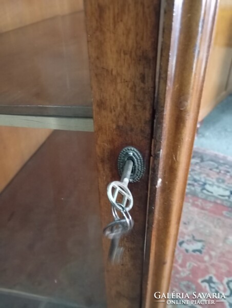 Antik bécsi barokk vitrines szekrény