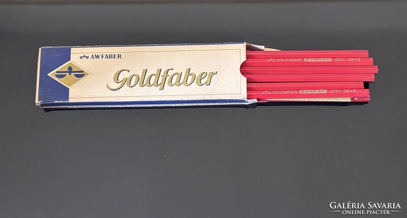 EXTRÉM RITKA !!! NOS !!! AW FABER GOLDFABER 1221 Grafit  Ceruza "B" Eredeti Dobozban 1945-1946 !!!