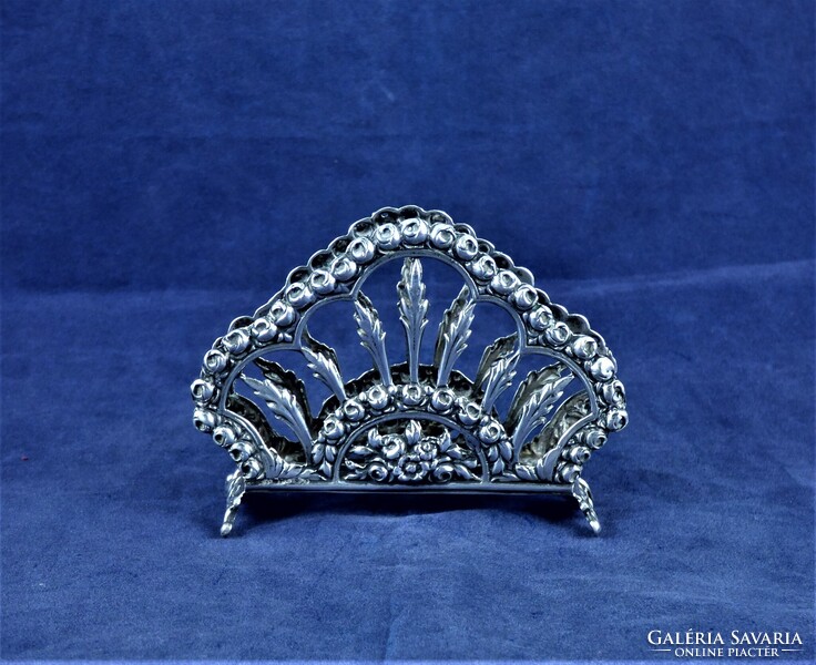 CSODÁS, ANTIK, EZÜST SZALVÉTA TARTÓ, NÉMET, CA. 1890!!!