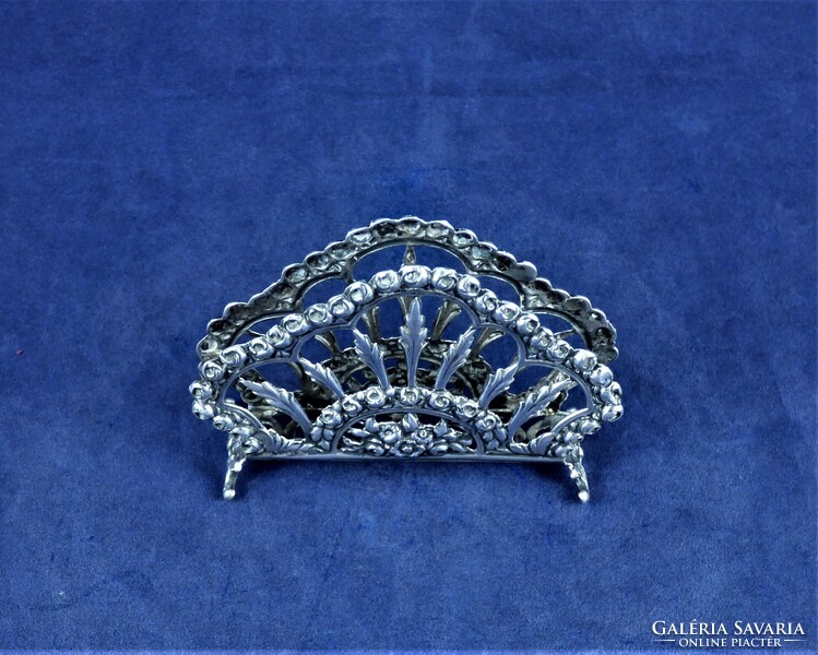 CSODÁS, ANTIK, EZÜST SZALVÉTA TARTÓ, NÉMET, CA. 1890!!!