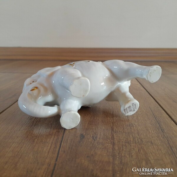 Antik Zsolnay porcelán elefánt persely