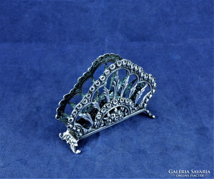 CSODÁS, ANTIK, EZÜST SZALVÉTA TARTÓ, NÉMET, CA. 1890!