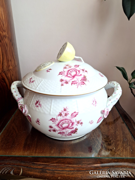 Herendi nanking boquet 12 személyes leveses tál