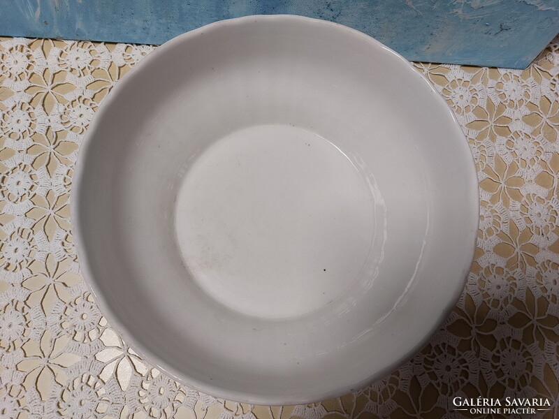 Régi, Zsolnay fehér porcelán nagy tál - Hungária sorozat