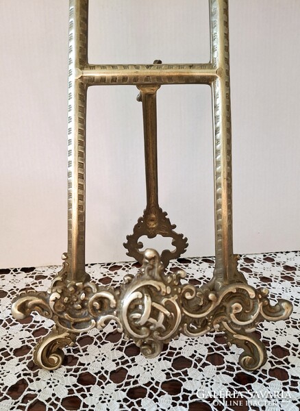 GYÖNYÖRŰ NEO ROKOKÓ RÉZ ASZTALI FÉNYKÉP TARTÓ ÁLLVÁNY