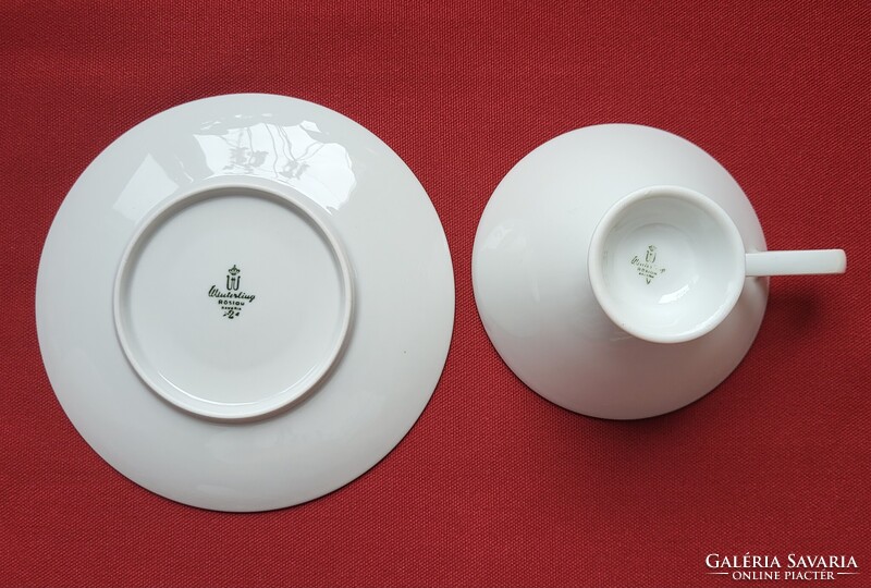 Winterling Röslau Bavaria német porcelán kávés teás szett csésze csészealj rózsa virág mintával