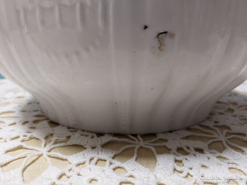 Régi, Zsolnay fehér porcelán nagy tál - Hungária sorozat