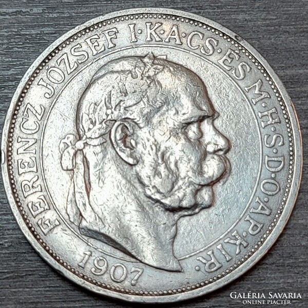 Ferenc József 5 Korona 1907 Koronázási