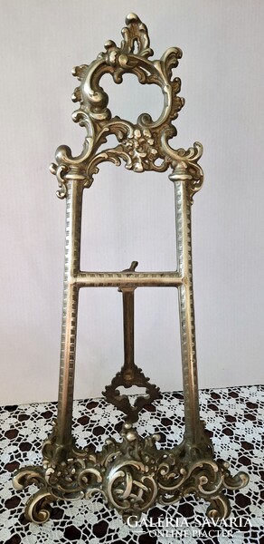 GYÖNYÖRŰ NEO ROKOKÓ RÉZ ASZTALI FÉNYKÉP TARTÓ ÁLLVÁNY