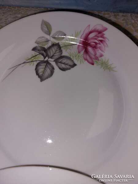 Alföldi Bazsarózsás - rózsás porcelán süteményes tányér