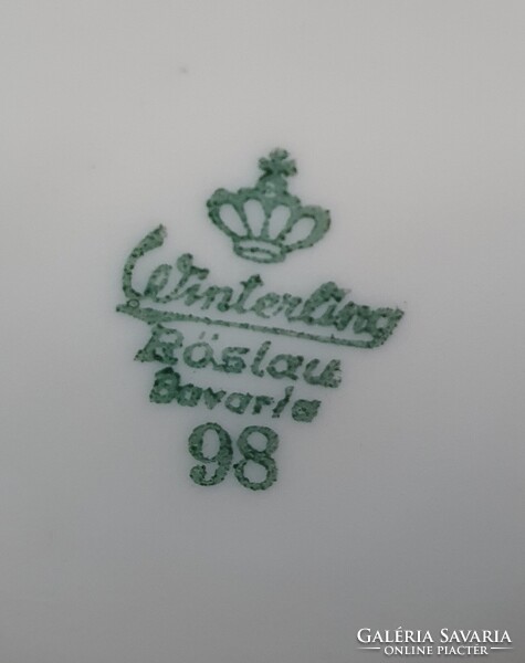 6 Winterling Röslau Marktleuthen Alka Kunst Bavaria Schwarzenhammer német porcelán csészealj csomag