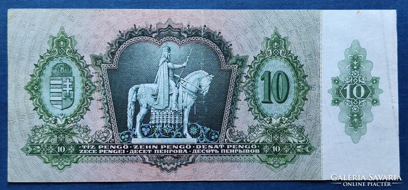 10 Pengő 1936, VF.