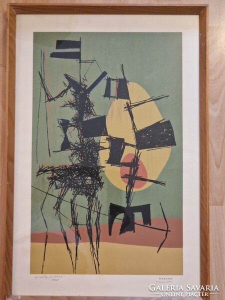 Martyn Ferenc :  Don Quijote,   szitanyomat   68x45 cm + keret