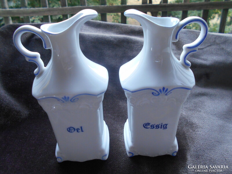 2 db ( olaj-ecet)porcelán  palack  együtt