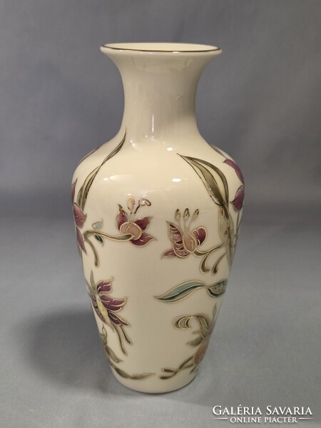 Zsolnay kézzel festett orchideás porcelán váza