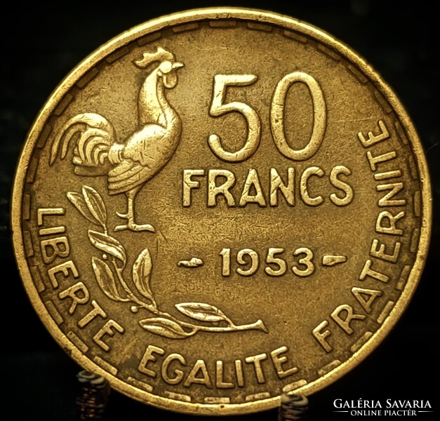 Franciaország 50 frank, 1953 Verdejel nélkül A03B5