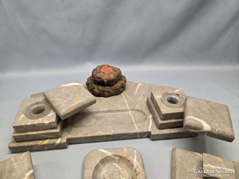 Régi márvány íróasztal szett 4 részes