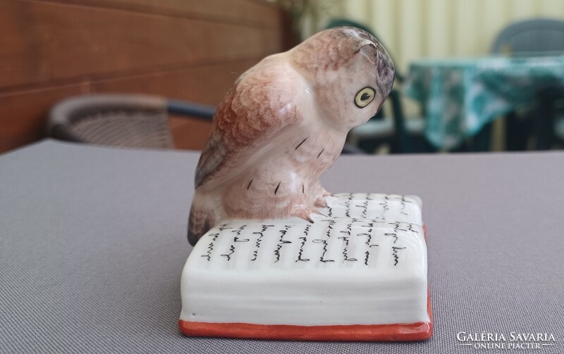 Porcelán Bagoly, Kőbányai Porcelángyár (Drasche) Jelzett, Szignóval és Formaszámmal elátott !