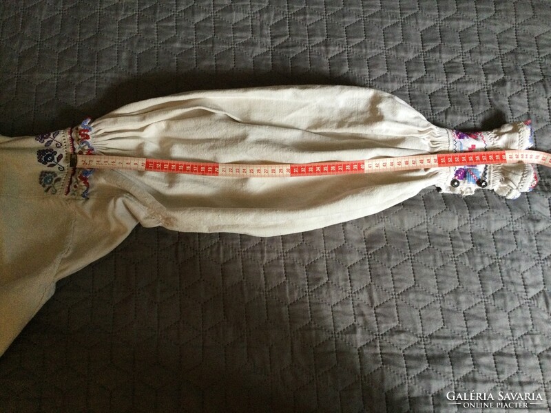 Régi natúr vászon lenvászon hímzett erdélyi paraszt ing blúz ümög