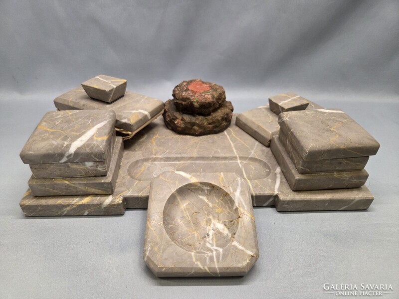 Régi márvány íróasztal szett 4 részes