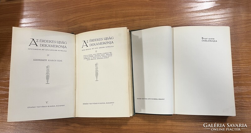100 magyar író novellái Légrády kiadó Malonyai Dezső Az öreg méltósága, Az Érdekes Újság Dekameronja