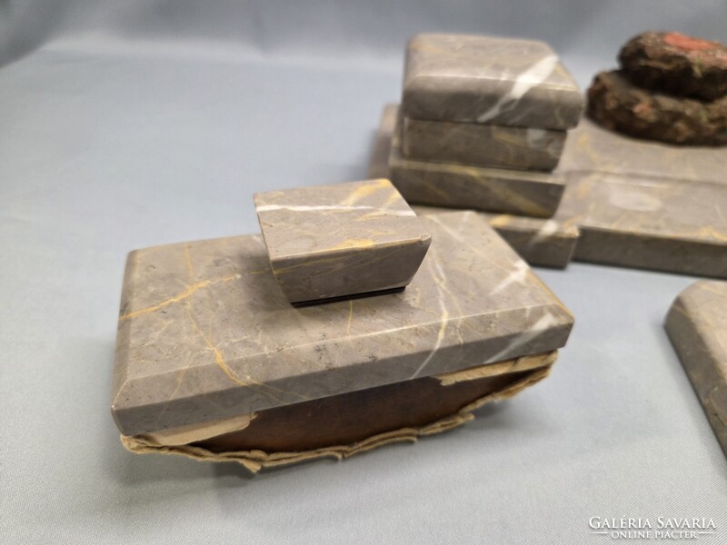 Régi márvány íróasztal szett 4 részes