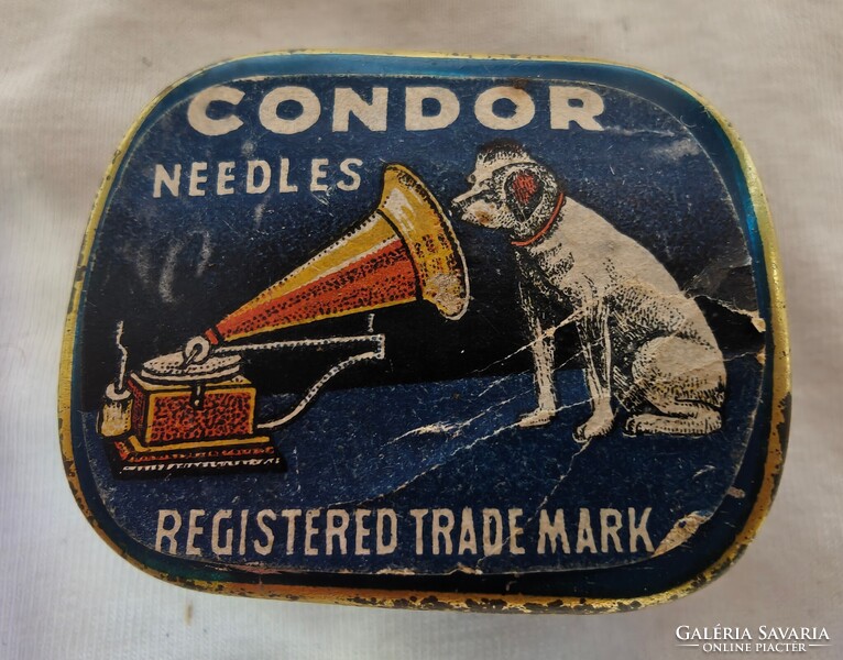 Condor. Régi gramofon tű doboz, tűkkel