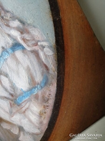 GYÖNYÖRŰ HÖLGYPORTRÉ - KERETEZETT ALKOTÁS FELOLDATLAN JELZÉSSEL